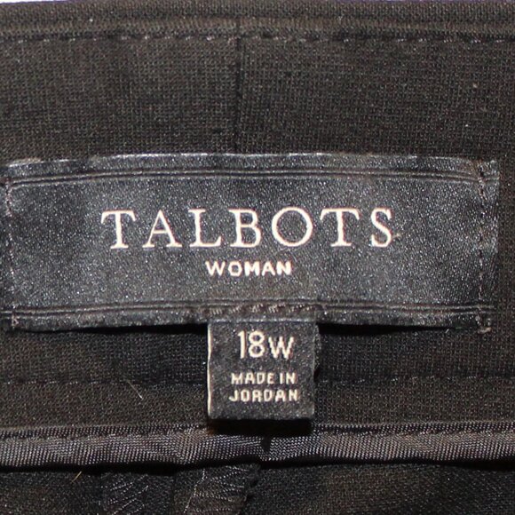 Talbots Black Heritage Trouser Pants - Sz 18W - Picture 5 of 9